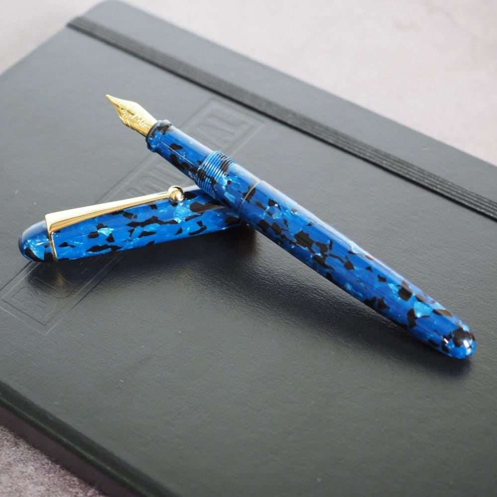 Acetate Blue Marble Fountain Pen - Fountain Pen