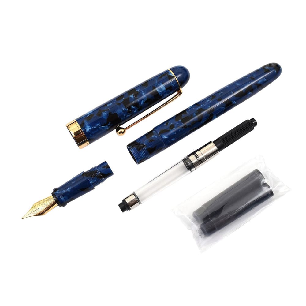 Acetate Blue Marble Fountain Pen - Fountain Pen