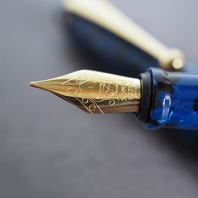 Acetate Blue Marble Fountain Pen - Fountain Pen