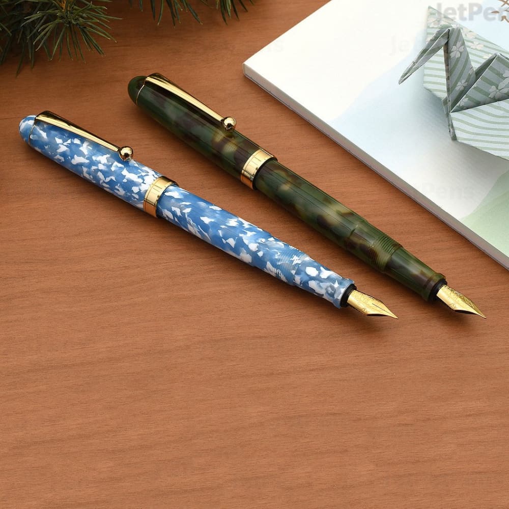 Acetate Red Marble Fountain Pen - Fountain Pen