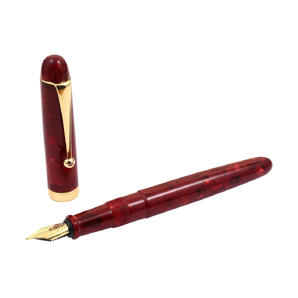 Acetate Red Marble Fountain Pen - Fountain Pen