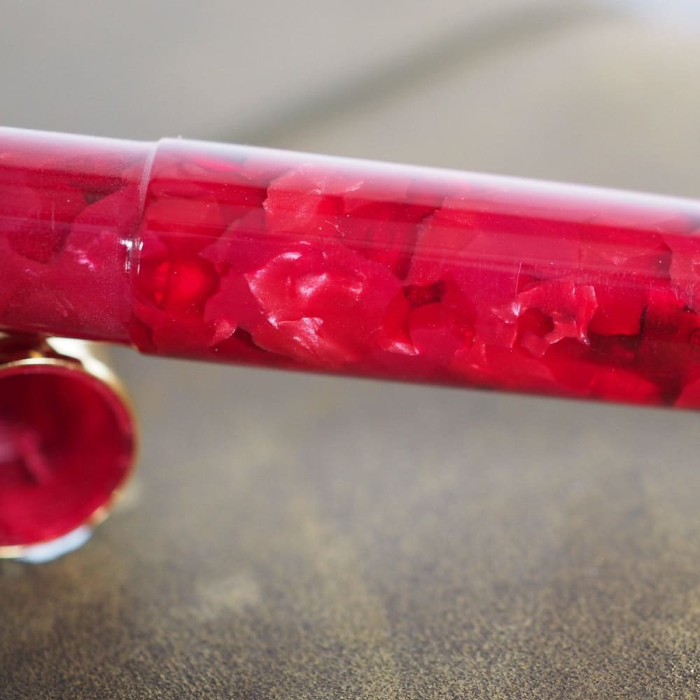Acetate Red Marble Fountain Pen - Fountain Pen