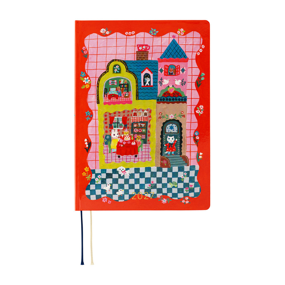HOBONICHI HON A5 Yumi Kitagishi: White Cat and Rabbit’s Tea Room - 2027