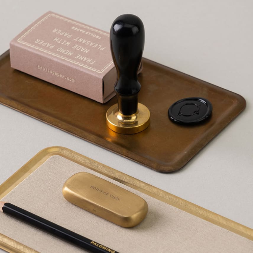 BRASS 2WAY FLAT TRAY - RUST - PLATE