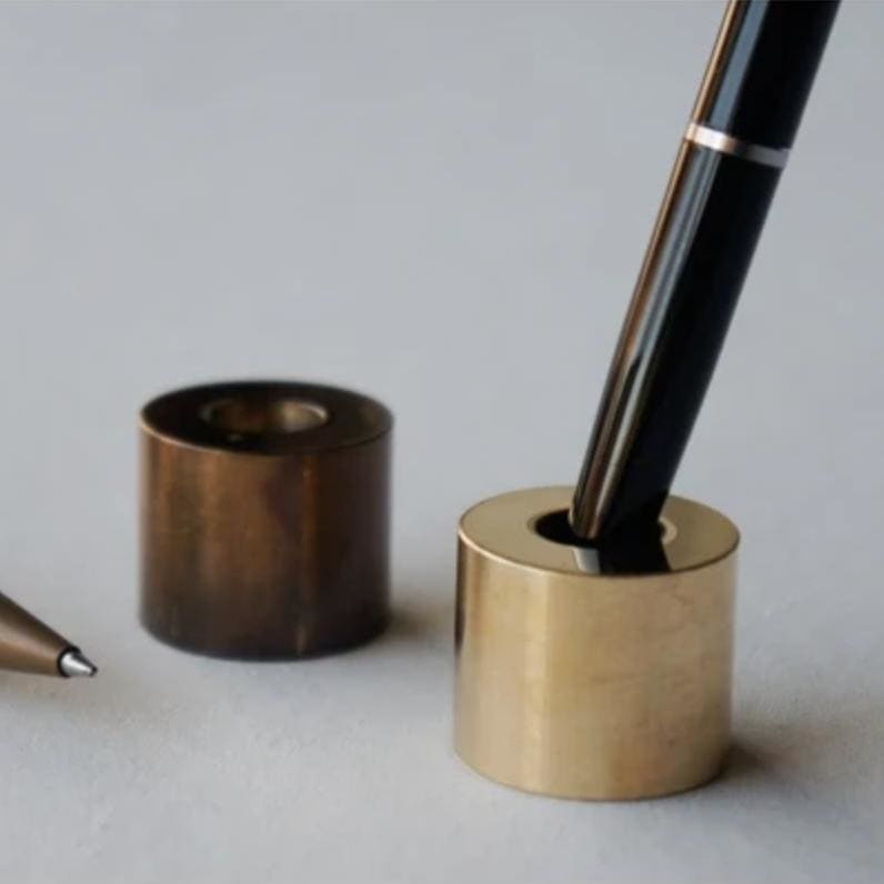 BRASS PEN STAND RUST - Pen Stand
