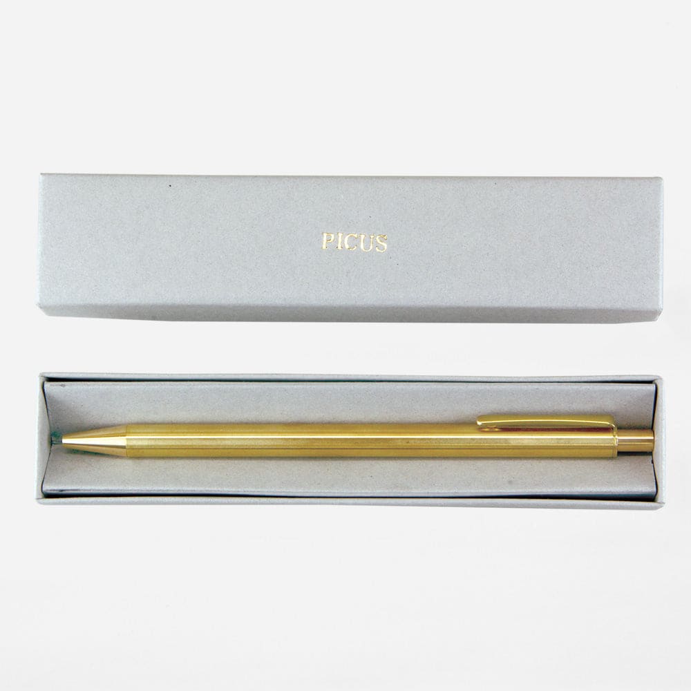 BRASS RETRACTABLE PEN HANMON KUJYAKU - Ballpoint Pen