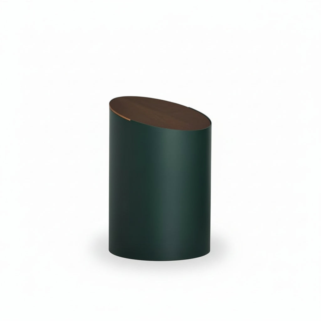 CONTENITORE SWING (S) Coperchio verde / noce
