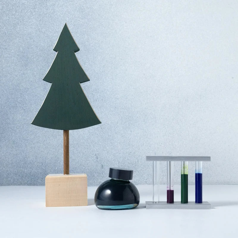 Kakimori Colour specimen 224 Lone tree, deep green fountain pen ink
