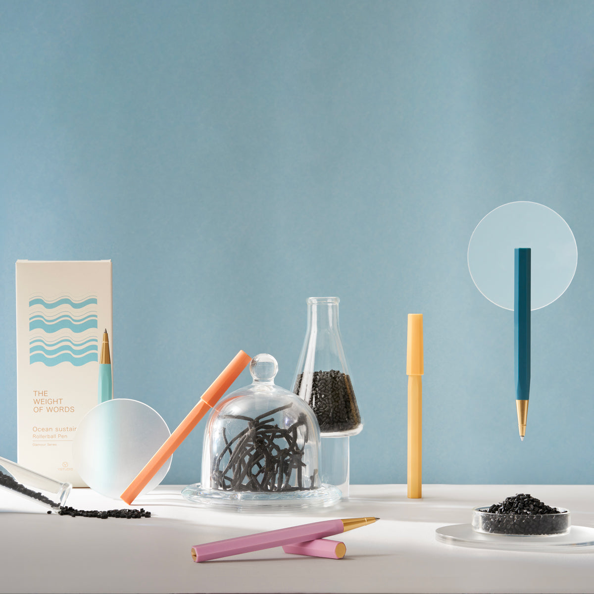 Glamour Evolve - Penna a sfera sostenibile per l'oceano (azzurro cielo)