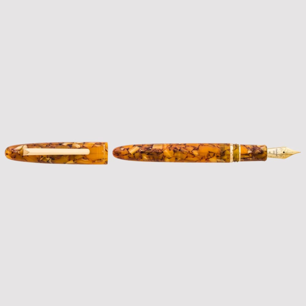 Penna stilografica Estie honeycomb con finiture dorate