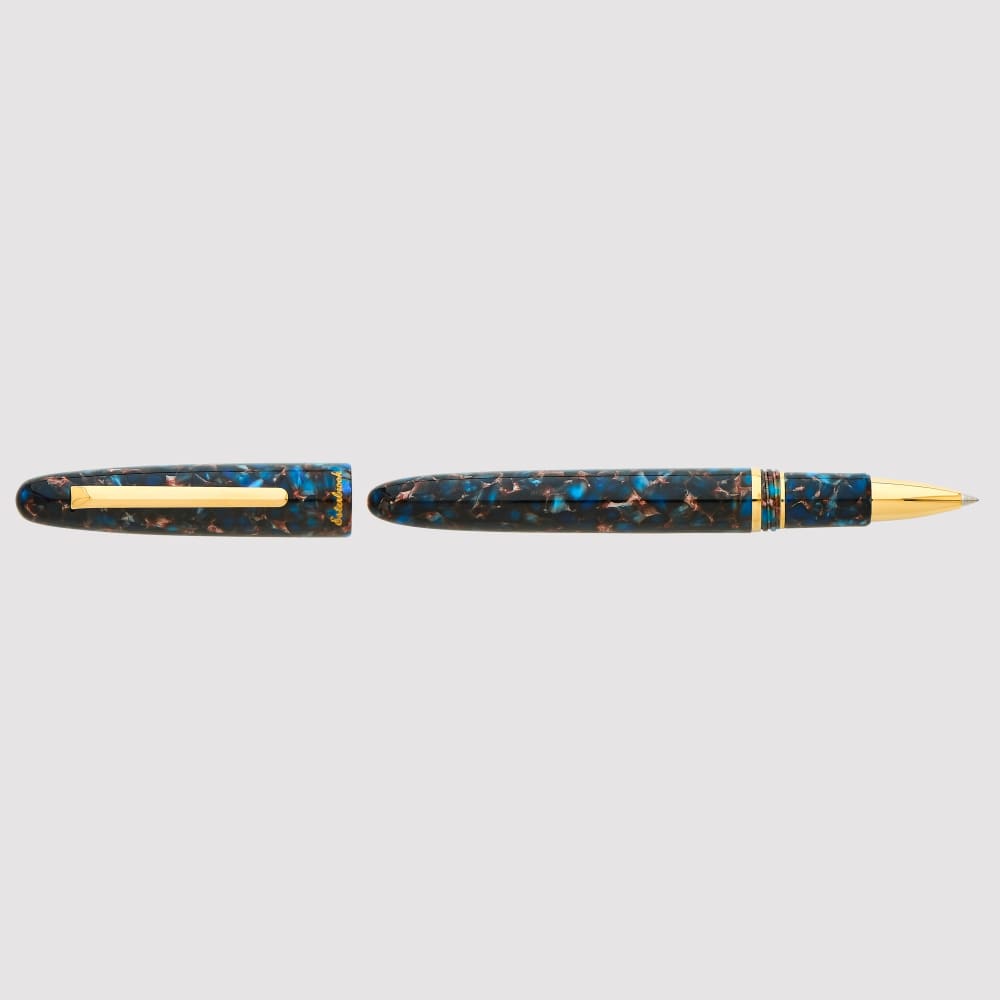 Estie Nouveau Blue Rollerball con finiture oro
