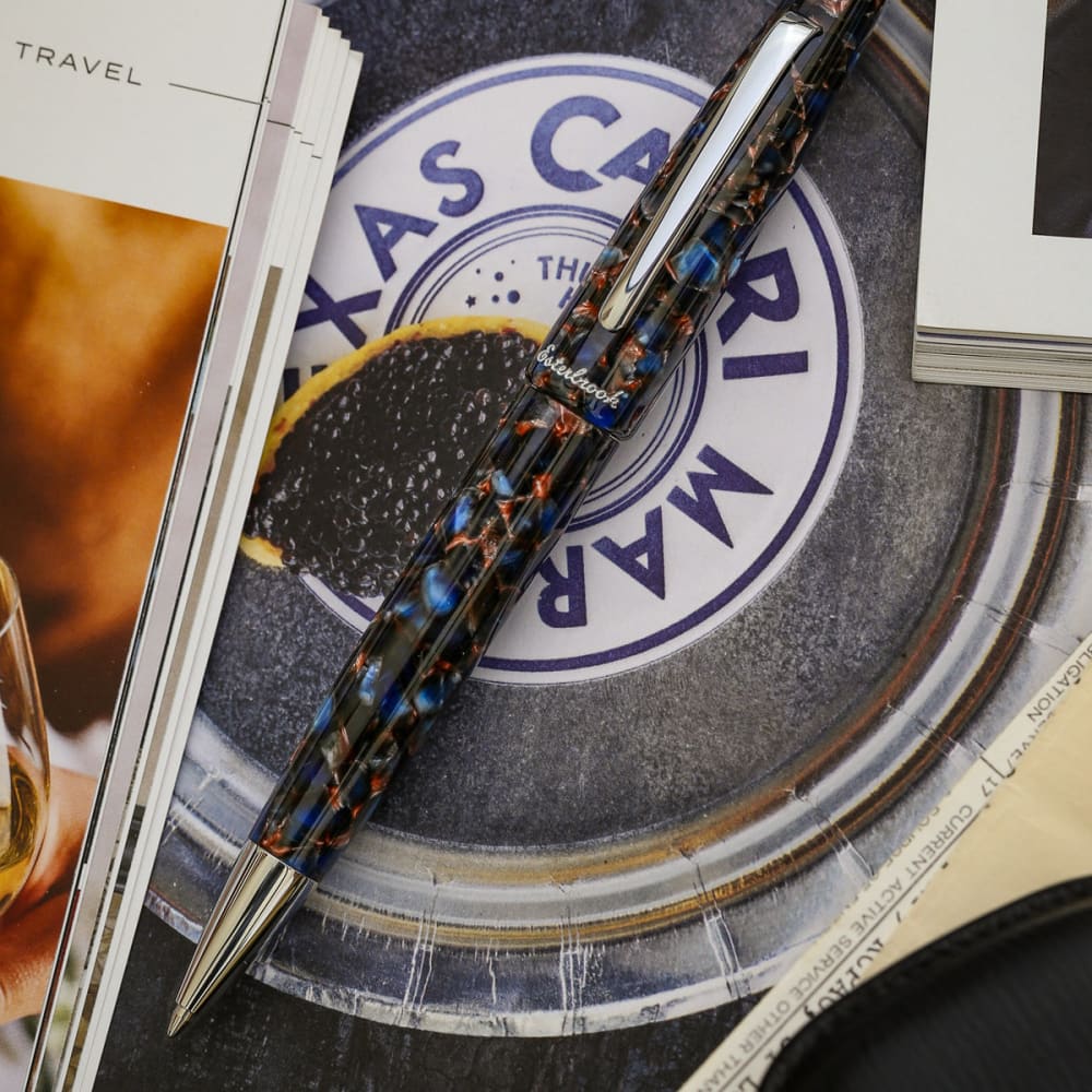 Estie Nouveau Blue Palladium Trim Rollerball - Fountain Pen