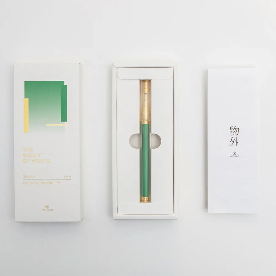 Glamour Evolve - Elemental Rollerball Pen - Brass Gold