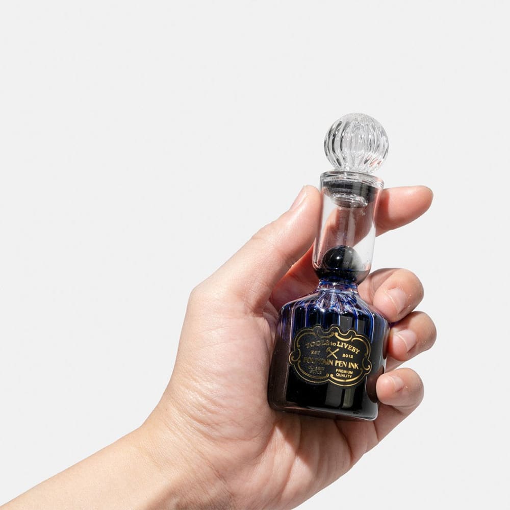 glass bottle ink / blue black - Ink