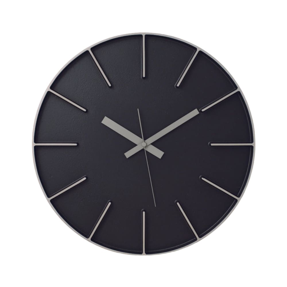Edge Clock Alluminio nero