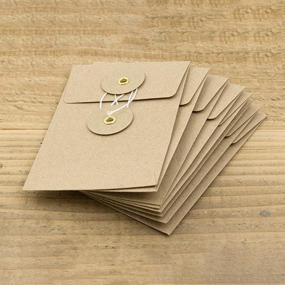 KRAFT ENVELOPE Vertical with String Brown - Letter
