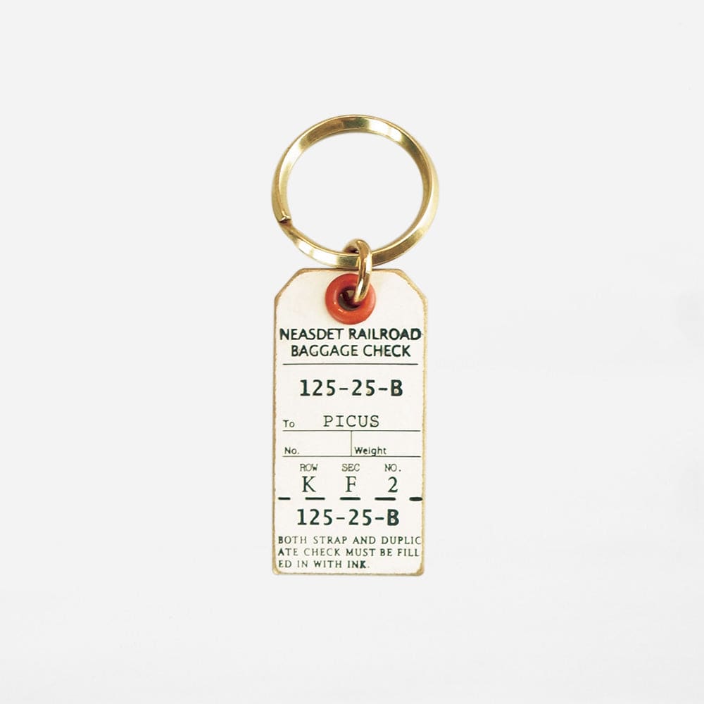 LUGGAGE TAG KEY-HOLDER BEIGE - Key Tag
