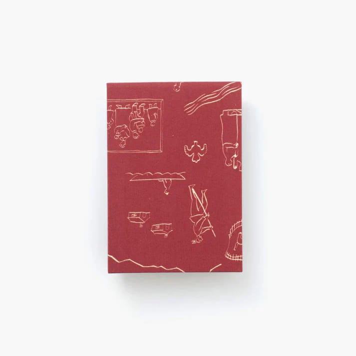 Mini note cover Palmehuset / History Burgundy - Notebook