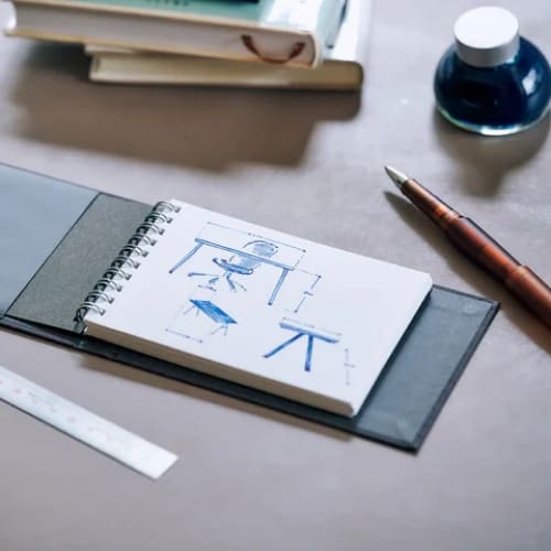 Mini note cover Palmehuset / History Burgundy - Notebook