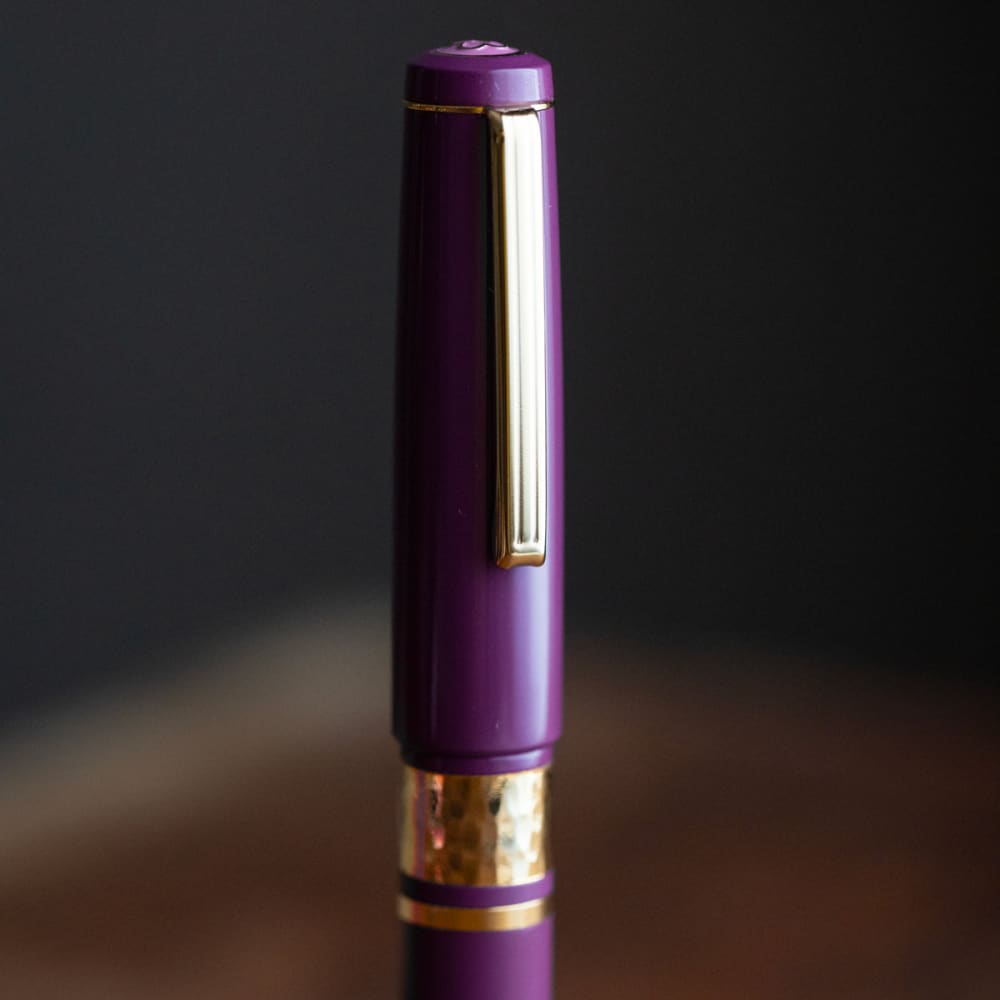 Model J Blackberry Ebonite with Gold trim - Broad - FOUTAIN