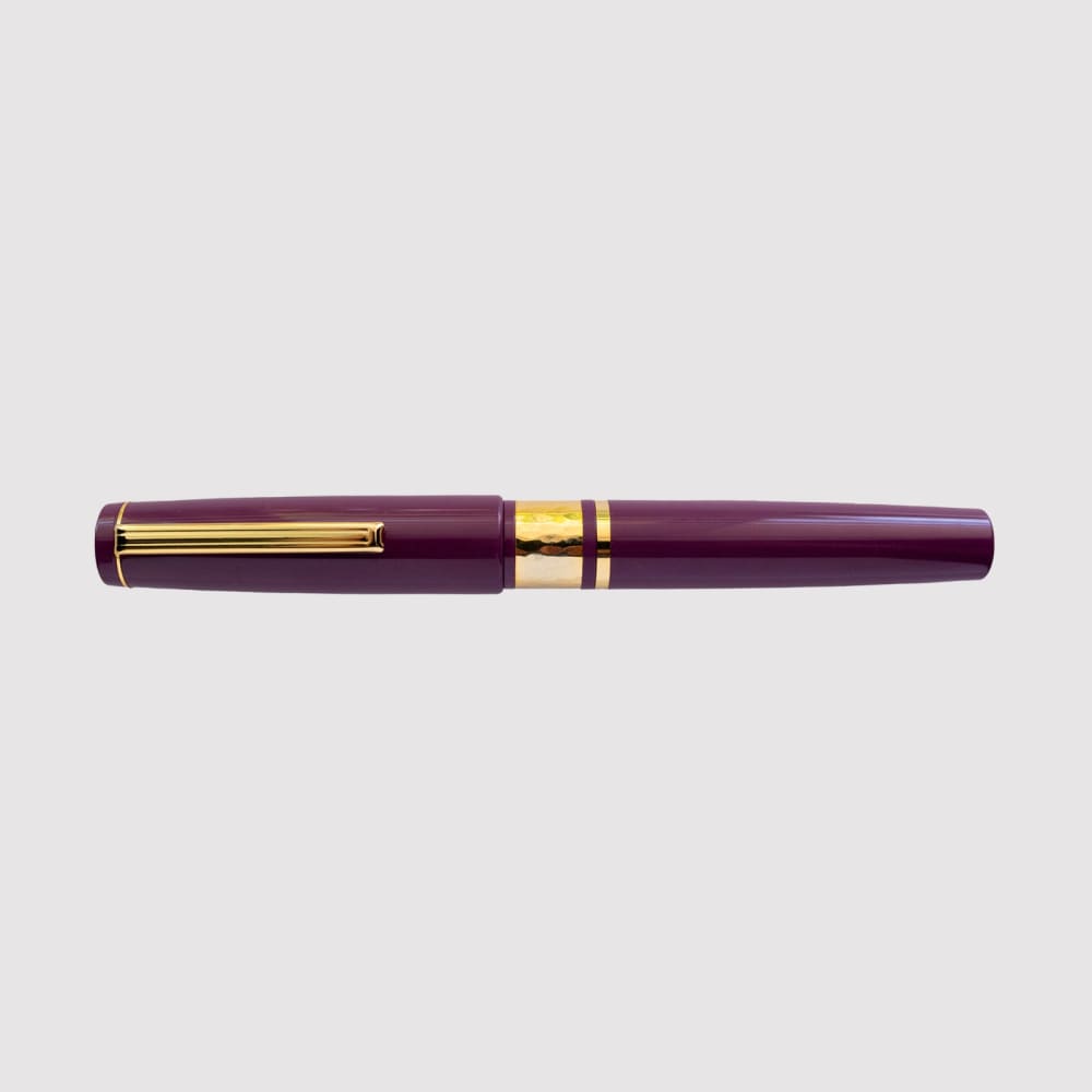 Model J Blackberry Ebonite with Gold trim - Broad - FOUTAIN