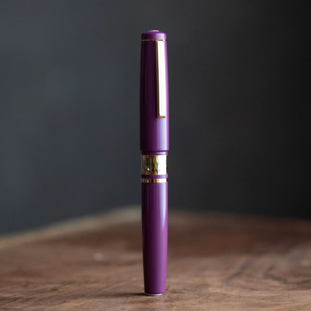 Model J Blackberry Ebonite with Gold trim - Medium