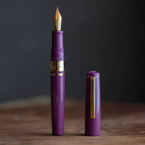 Model J Blackberry Ebonite with Gold trim - Medium