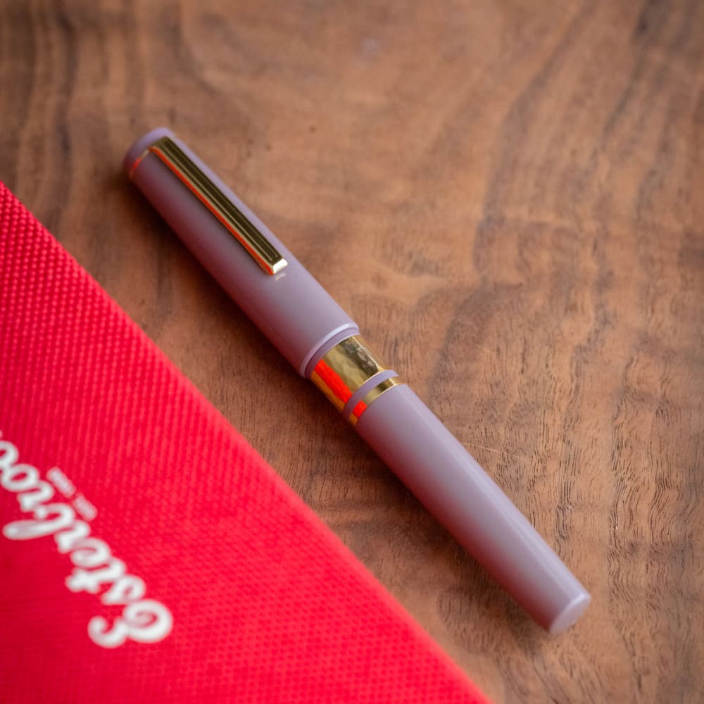 Model J Violet Ebonite with Gold trim - Medium - Fountain