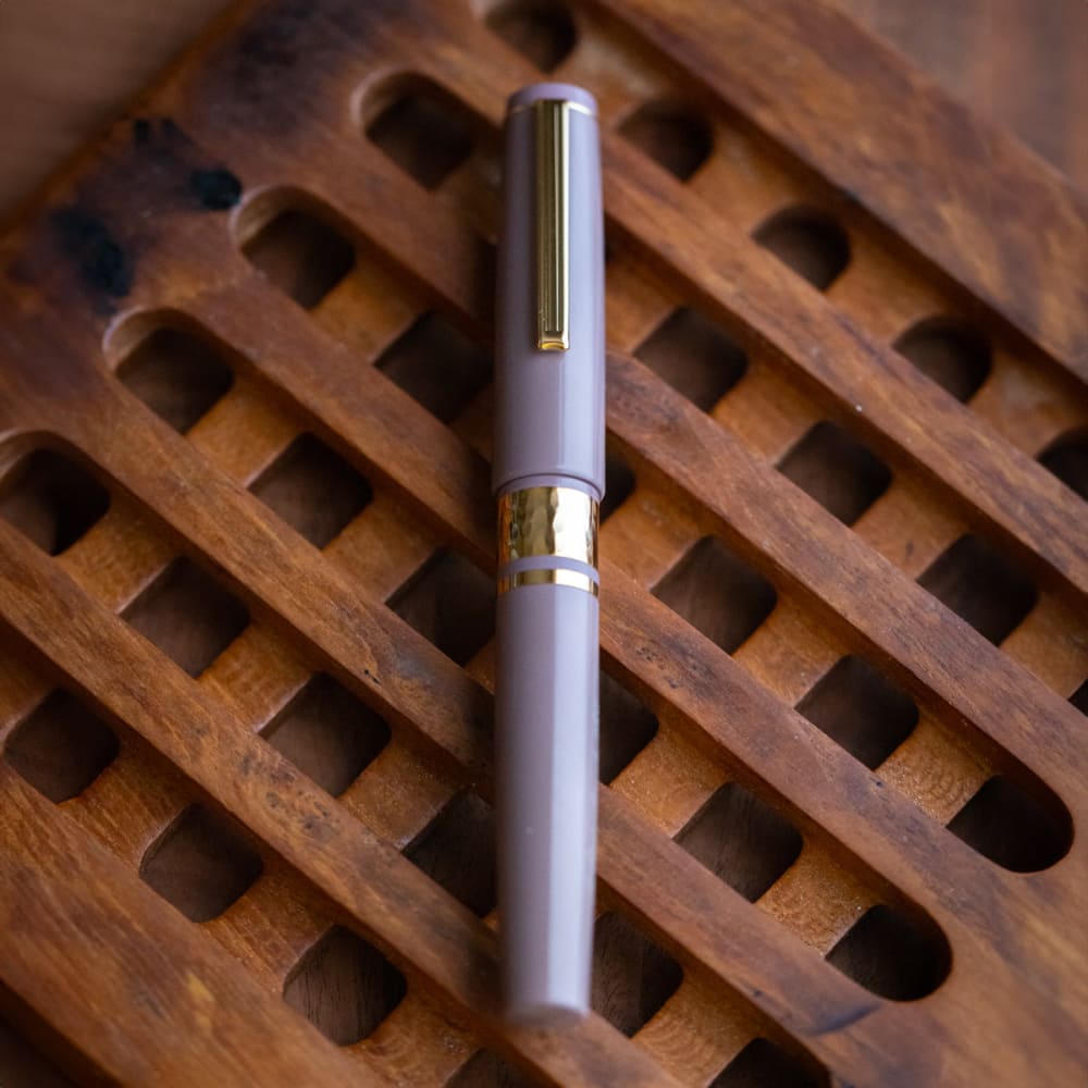 Model J Violet Ebonite with Gold trim - Medium - Fountain