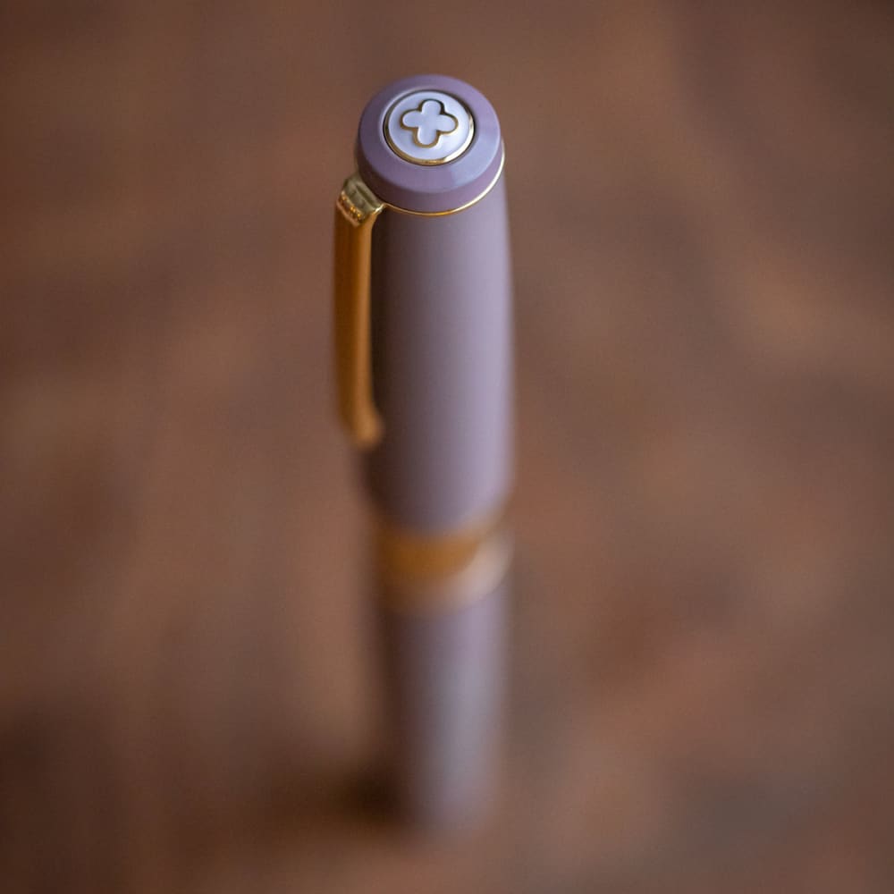 Model J Violet Ebonite with Gold trim - Medium - Fountain