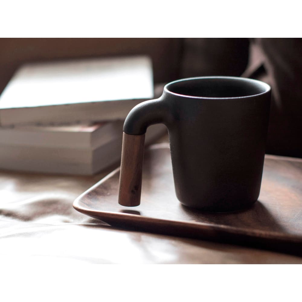 Mugr Charc (ceramic walnut wood) - Coffee Accessories