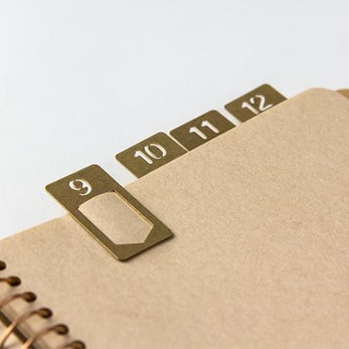 Numbered Brass Clip Set - Clip