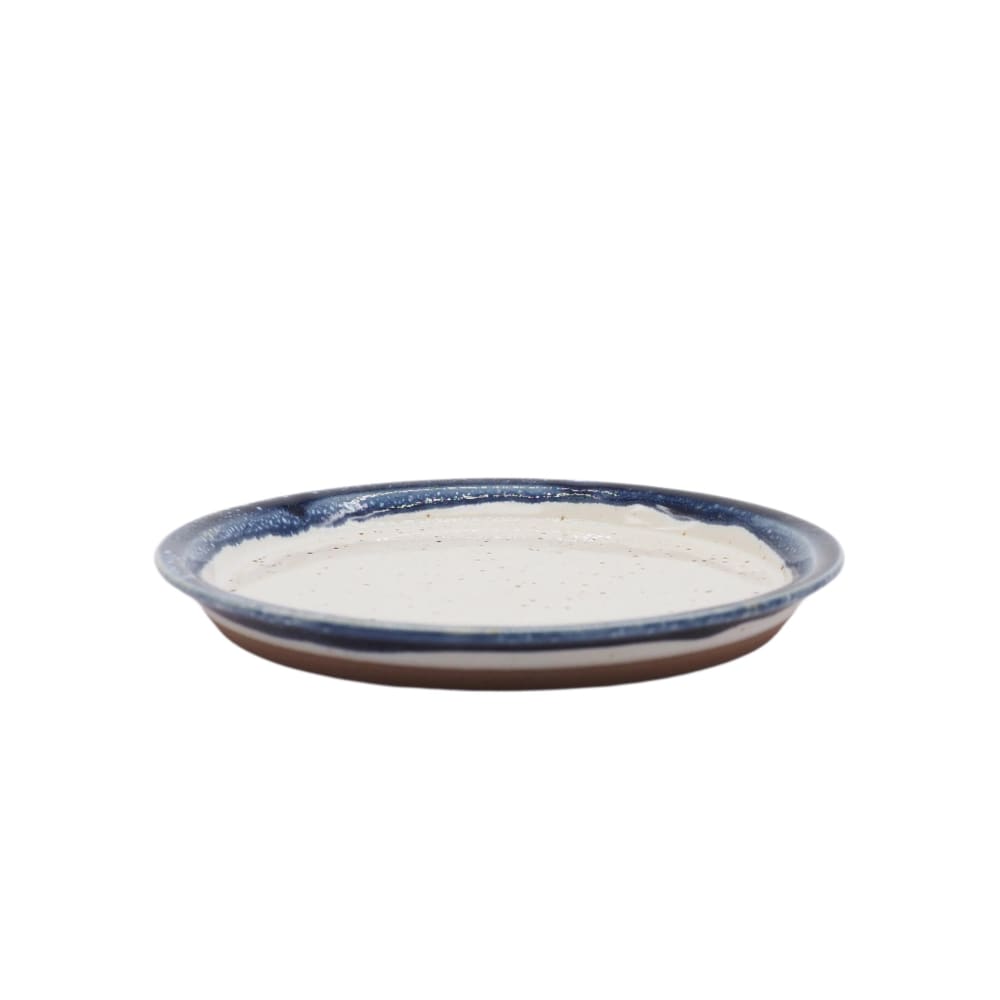 CHIPS PLATE S - bianco con goccia navy