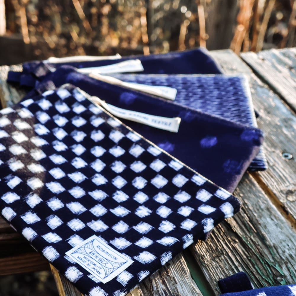 Pouch M Check Navy/White - POUCH