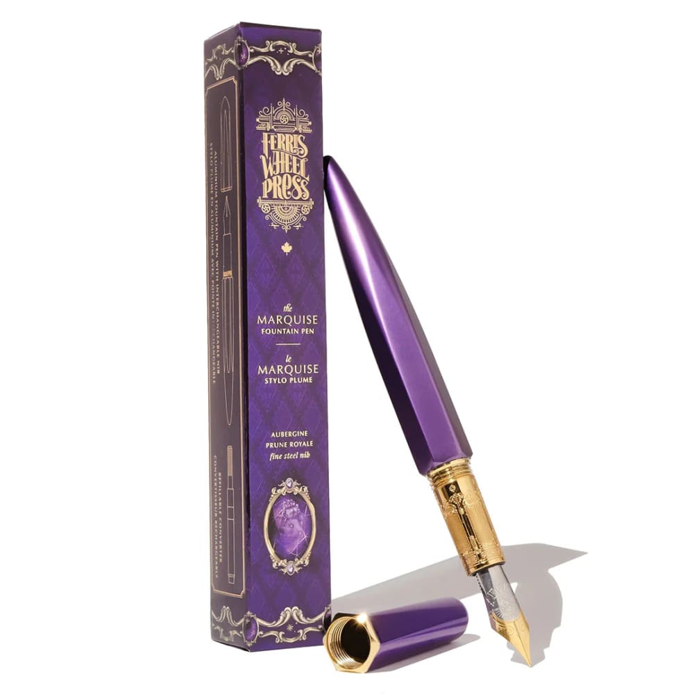 The Marquise Fountain Pen - Aubergine - Medium - Fountain