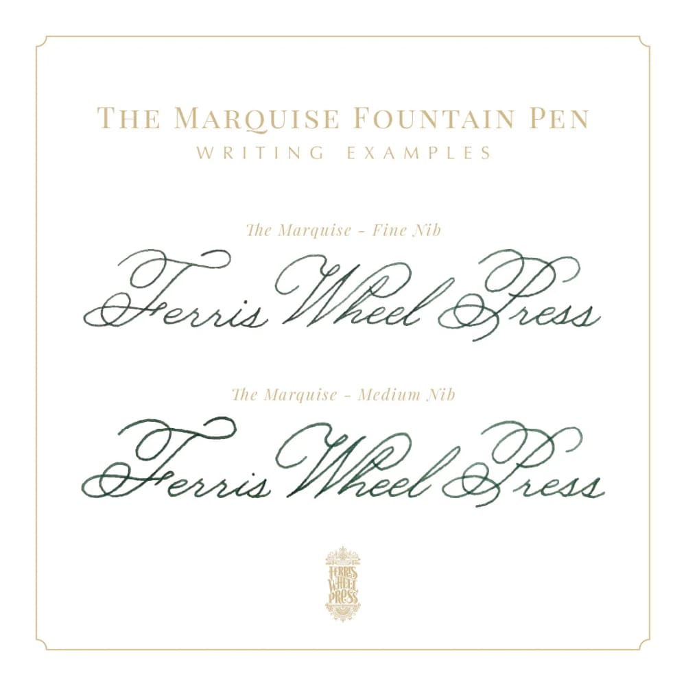 The Marquise Fountain Pen - Nevermore Noir Fine - Fountain