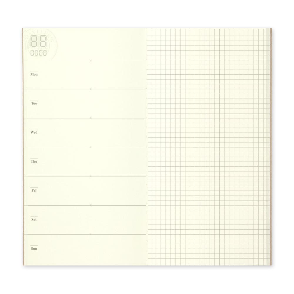 TRAVELER'S notebook Refill Free Diary Weekly + Grid Notebook 019 - The Outsiders 